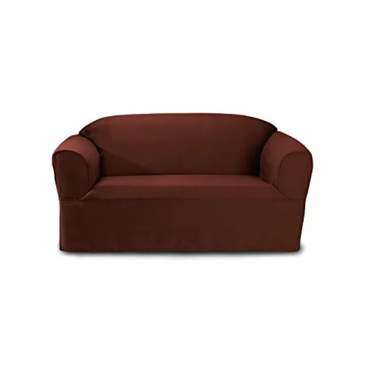 CoverWorks Bayleigh Wrap Style Loveseat Slipcover, Rustic Red