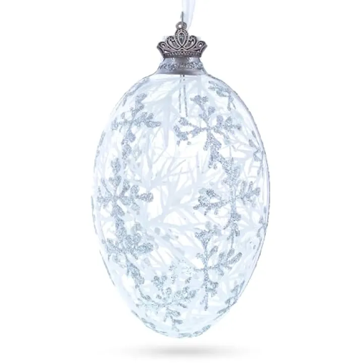 1913 Winter Royal Egg Glass Ornament 4 Inches