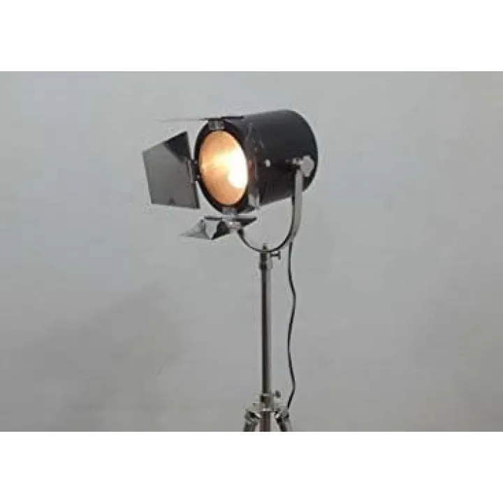 THOR INSTRUMENTS Cinema Studio Floor Prop Light with Chrome Tripod Lamp Rustic Vintage Home Decor Gifts