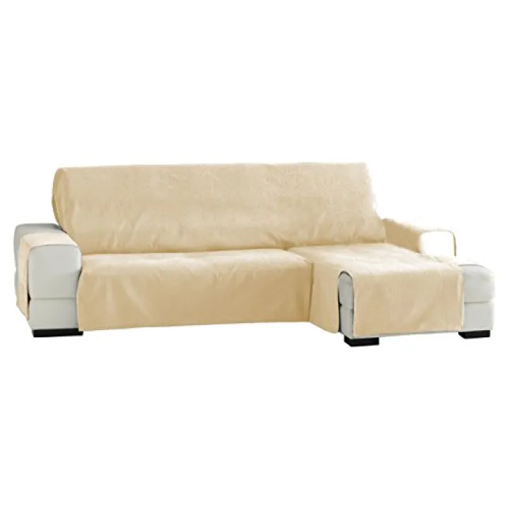Eysa Italia Zoco Chaise Longue Destra Vista Frontale, Poliestere-Cotone, Beige, 29x9x37 cm