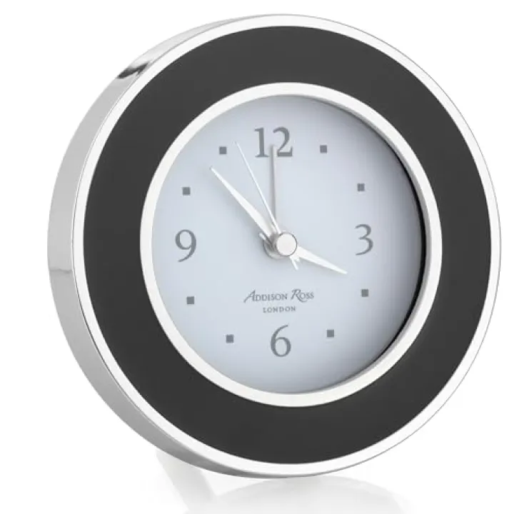 Silver & Black Alarm Clock by Addison Ross