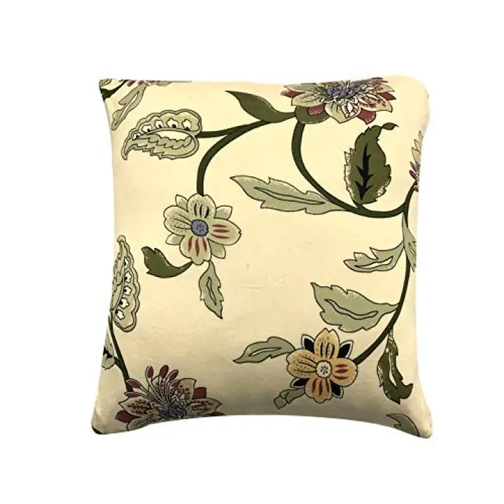 HOTNIU Decorative Throw Pillow Cover Printed Square Cushion Cover Double-Sided Zipper Closure Patterned Square Pillowcase 18 x 18 Inch/ 45 x 45 cm, Pattern HLMW