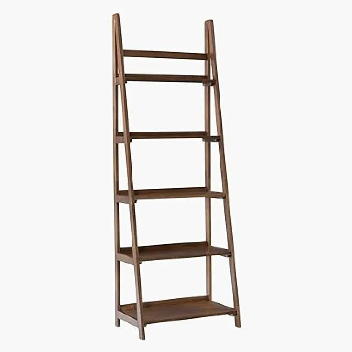 Melissa Mid-Century Bookcase, Walnut by Linon Large