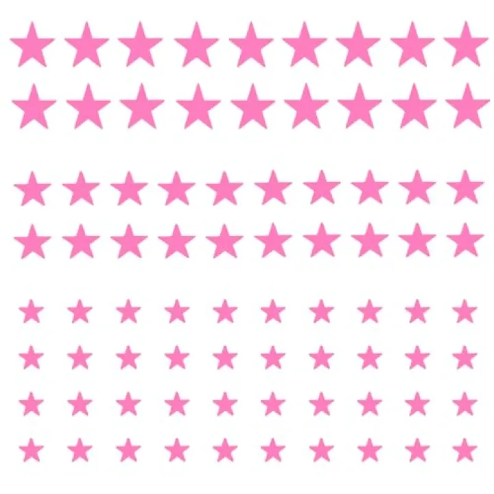 Stars Wall Decal,78 PCS Pink Stars Wall Sticker Easy to Peel and Stick for Room,Kids Room Decoration Ins hot