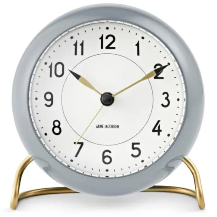 Arne Jacobsen Table Clock, Gray, 11 cm