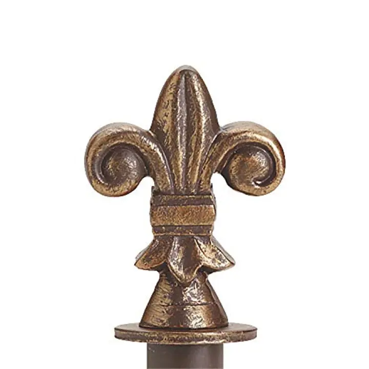 SSWBasics Boutique Cobblestone Fleur De Lis Round Fitting Finial