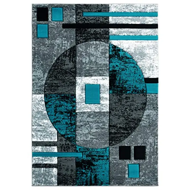 United Weavers of America Bristol Epsilon Turquoise Runner Rug, 2'7" x 7'4"