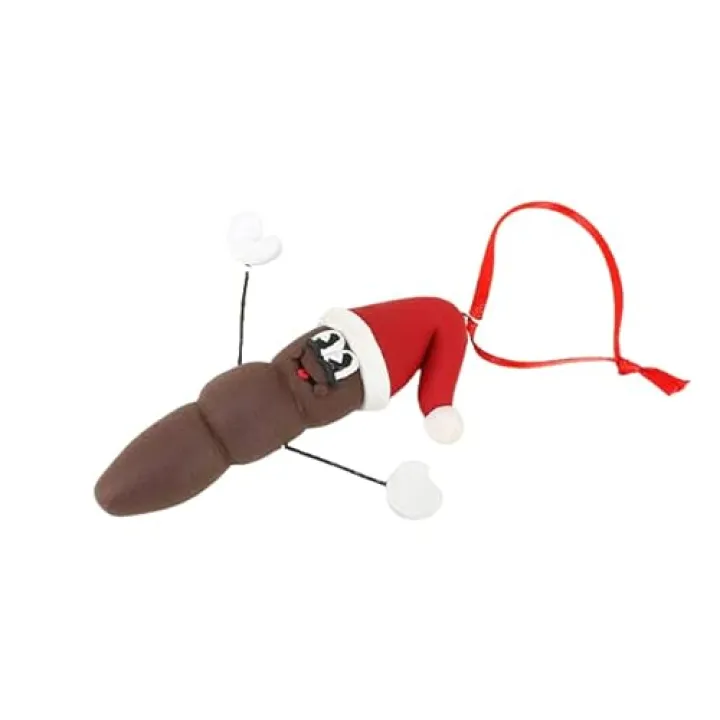 Mr. Poo with Santa Hat Christmas Ornament