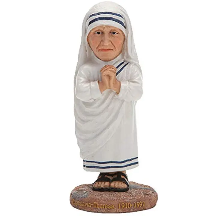 ZHHID Sculpture Ornaments, Home Decor Statues, Mother Teresa, Art Deco Sculpture Figurine Statue Ornament, Cafe Home Decor, People Resin Figure