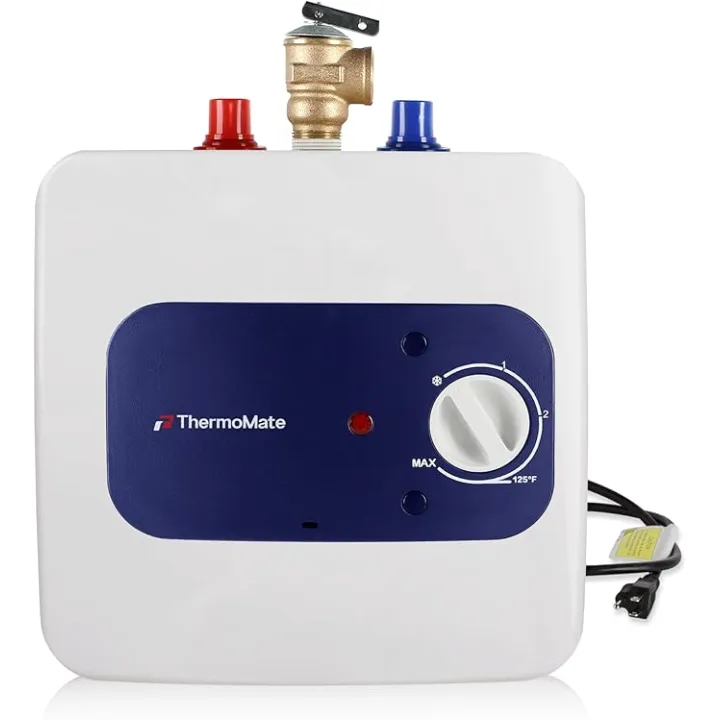 ThermoMate Mini Tank Water Heater Electric, 1.32 Gallons Small Under Sink Water Heater for Point of Use Instant Hot Water 110V 120V, Wall or Floor Mounted, UL Listed ES150