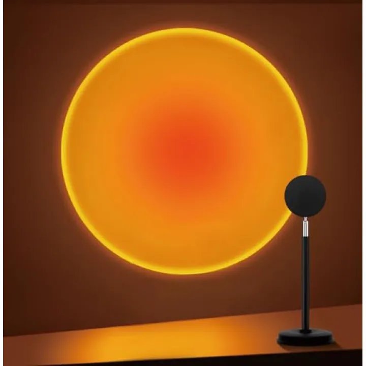 Tsrarey Sunset Lamp Projector,180 Degree Rotation Sun Projection Light Led Night Light Floor Lamp with USB Port,Sunset Lamps for Photography Party Bedroom Decor,Christmas Gifts for Women