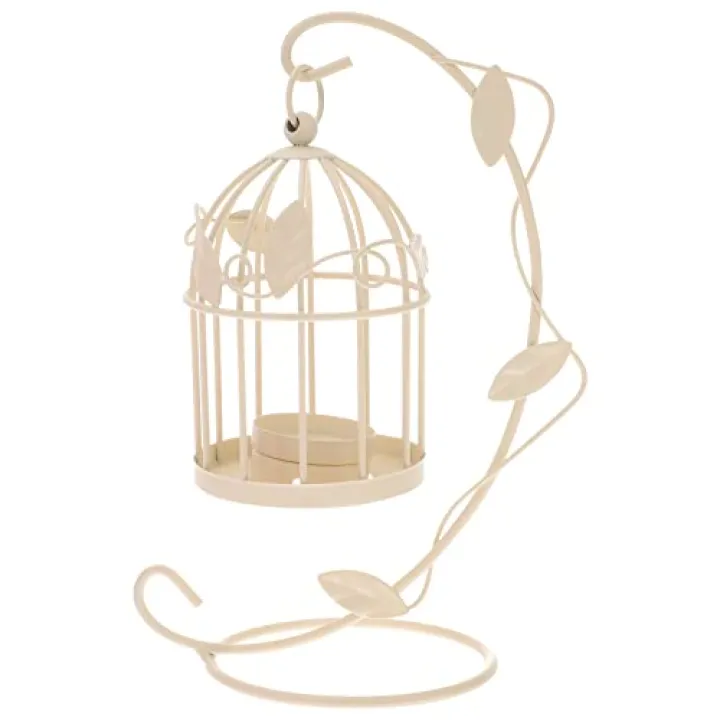 Uonlytech Birdcage Candlestick Vintage Metal Candle Holder Table Decoration for Home Wedding Party Indoor Outdoor Use 4X8.7X3.9 Inch