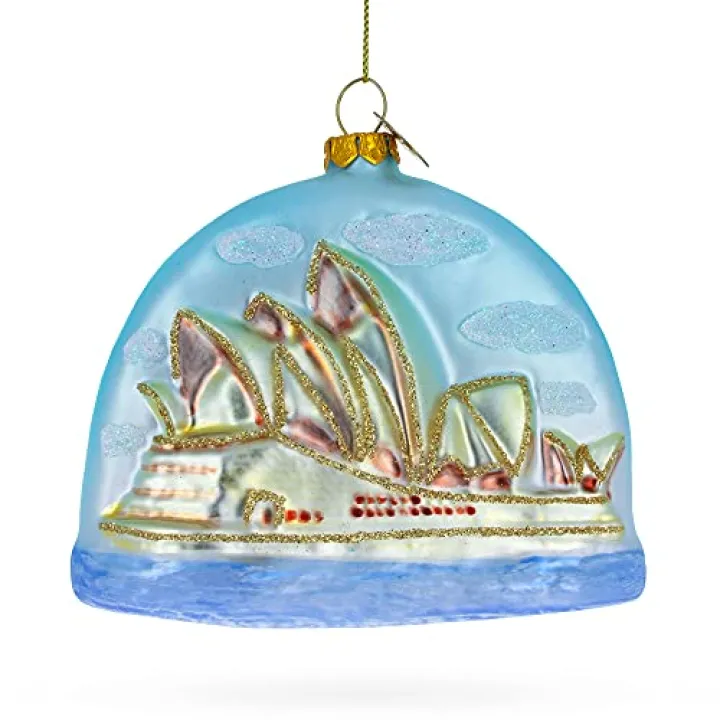 Sydney Opera House Blown Glass Christmas Ornament
