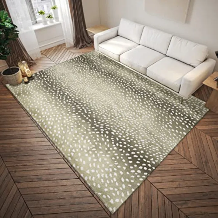 Addison Rugs Safari ASF33 Fawn Washable 5' x 7'6" Indoor Outdoor Area Rug, Easy Clean, Machine Washable, Non Shedding, Bedroom, Entry, Living Room, Dining Room, Kitchen, Patio Rug