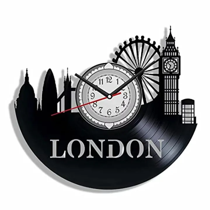 Orlybar London England Wall Clock Vinyl Record Wall Art 12 Inches Home Decoration Travel Souvenir Gifts