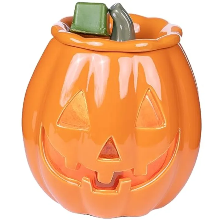Scentsationals Wax Melt Warmer, for Scented Wax Melts - Halloween Collection Jack O' Lantern - Fragrance Cubes and Tarts