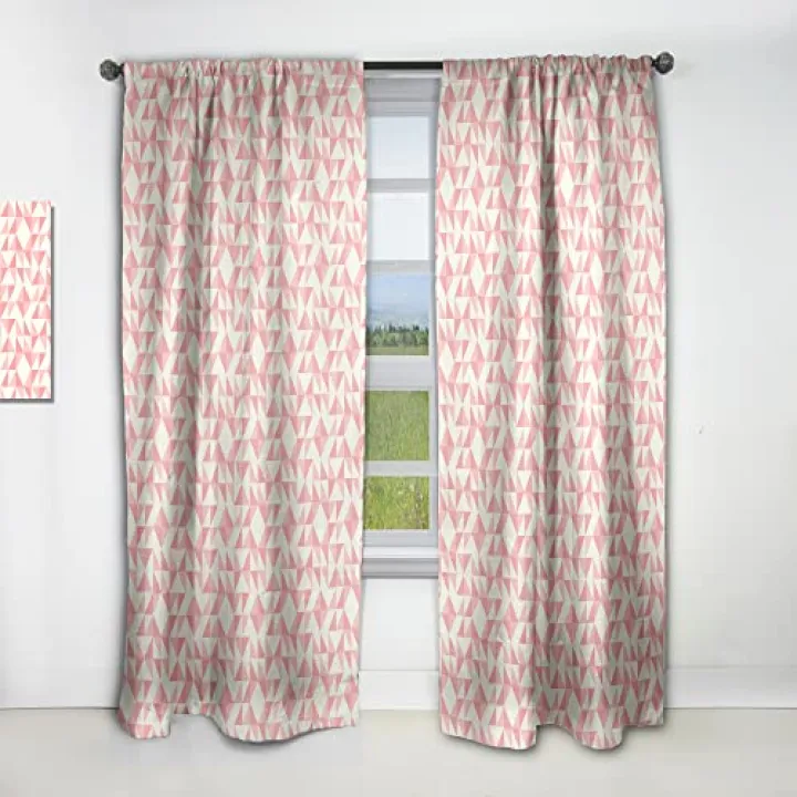 DesignQ Curtains 'Abstract Geometric Pattern, Patchwork Quilting' Curtains for Bedroom, Curtains for Living Room, Curtains & Drapes - Thermal Insulated - Single Panel-52x108