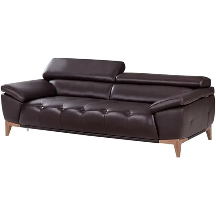 American Eagle Furniture EK076 Dark Chocolate (Brown) Color with Italian Leather Sofa