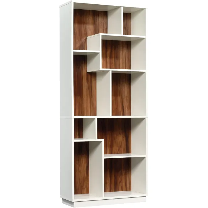 Sauder® Vista Key 72"H 9-Shelf Bookcase, Pearl Oak/Blaze Acacia