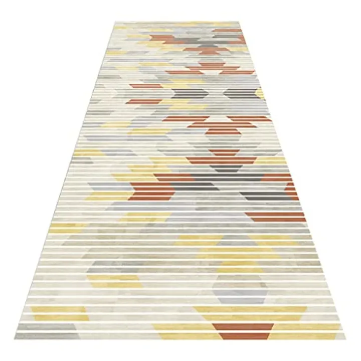Long Hallway Runner Rugs Non Slip Entryway Area Rugs Washable Low-Pile Carpet Geometric Runner Mat for Door Mat Entrance Kitchen Laundry Room ( Size : 100x350cm )
