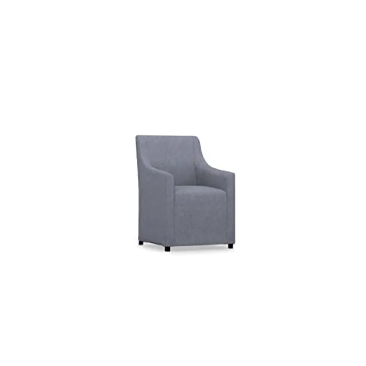 comfortly Chair Slipcover Replacement Hand Made Compatible with SAKARIAS Armchair Long Skirt - Covers ONLY (Cashmere Blends - Dark Purple)
