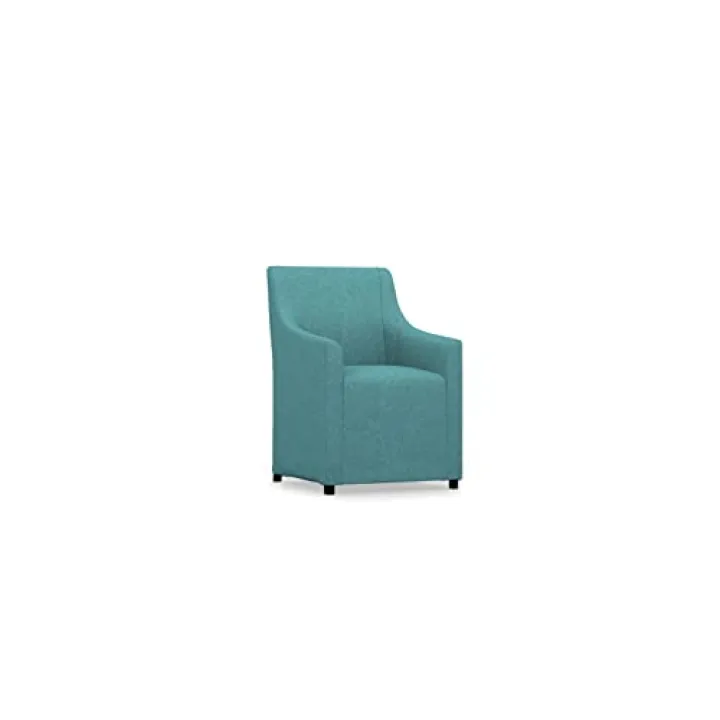 comfortly Chair Slipcover Replacement Hand Made Compatible with SAKARIAS Armchair Long Skirt - Covers ONLY (Cashmere Blends - Petrol)