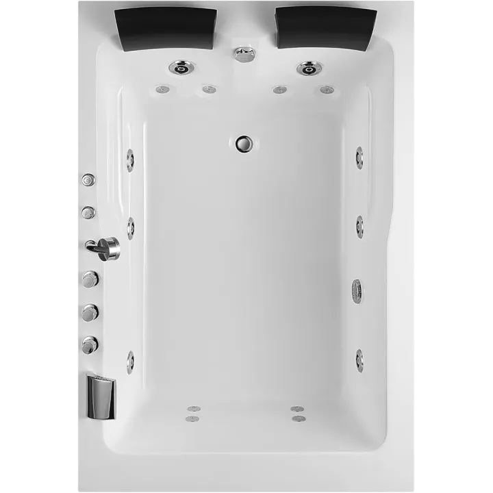 Empava Acrylic Whirlpool Bathtub Hydro-massage Soaking SPA Chromatherapy Jets Tub Model 2022 , White