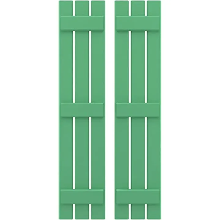 Ekena Millwork ARW401SB311X75LPH Americraft Three 3 Exterior Real Wood Spaced Board-n-Batten Shutters (Per Pair), Lily Pads
