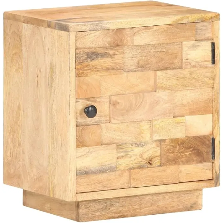 Bedside Cabinet,Wooden Side Table,Storage Cabinet,Telephone Stand,Sofa Tables,Decorate The Furniture,for Bedroom,15.7"x11.8"x17.7" Solid Mango Wood