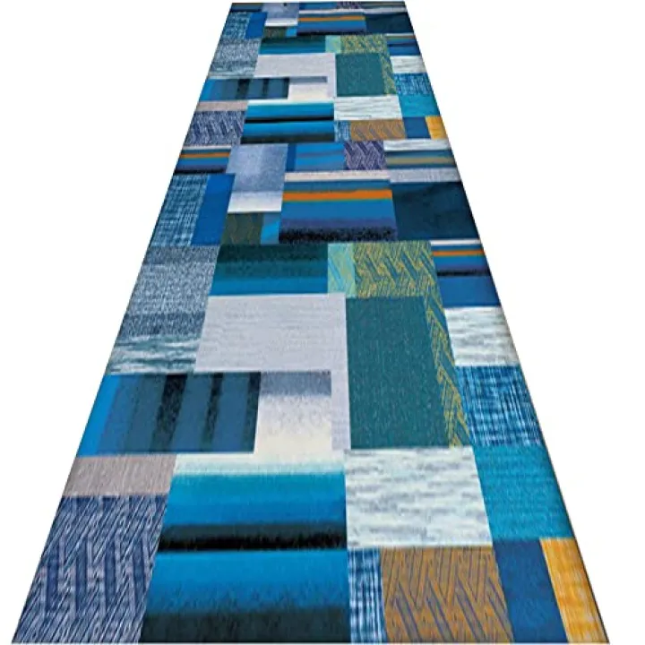 HDBODY Runner Rug for Hallway, Non Slip Washable Kitchen Runner Rug, Low Pile Carpet Runners for Hallway Entryway Kitchen Bedside,A,110x150cm(43x59inch)