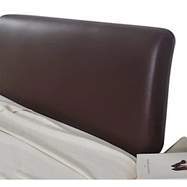 Copri Testiera Letto Matrimoniale Ecopelle,2023 Nuovo Copertura Testiera Letto,Premium All-Inclusive Elasticizzato Copertura Antipolvere AntiGraffio Cuscin Per Testiera Decorazione ( Color : Dark brow