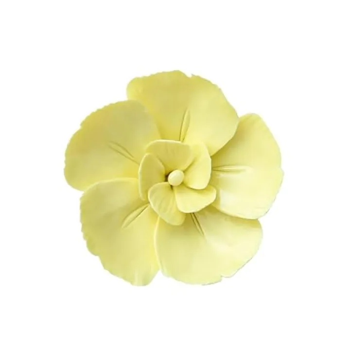 AMERRY 3D Wall Art - Handmade Porcelain Flower Wall Decor (Yellow, Moth Orchid, 2.76")