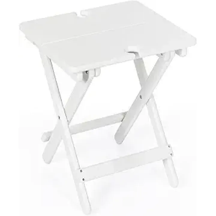 nalone Portable Folding Side Table, Outdoor Adirondack Side Table with X-Type Frame, HDPE Small Patio Table, Weather Resistant End Table for Camping, Balcony and Garden