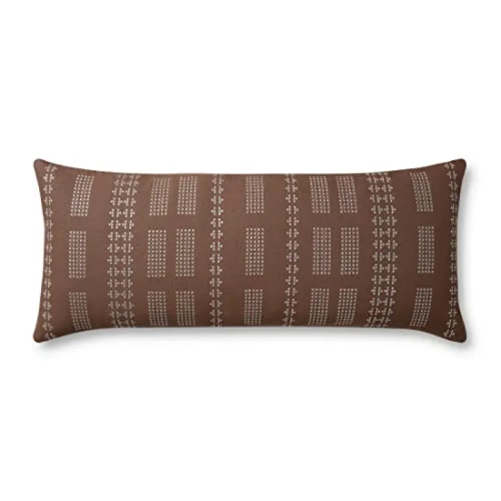 Loloi Jean Stoffer x Charles Collection PJS0006 Clay/Mist 13'' x 35'' Cover w/Poly Pillow