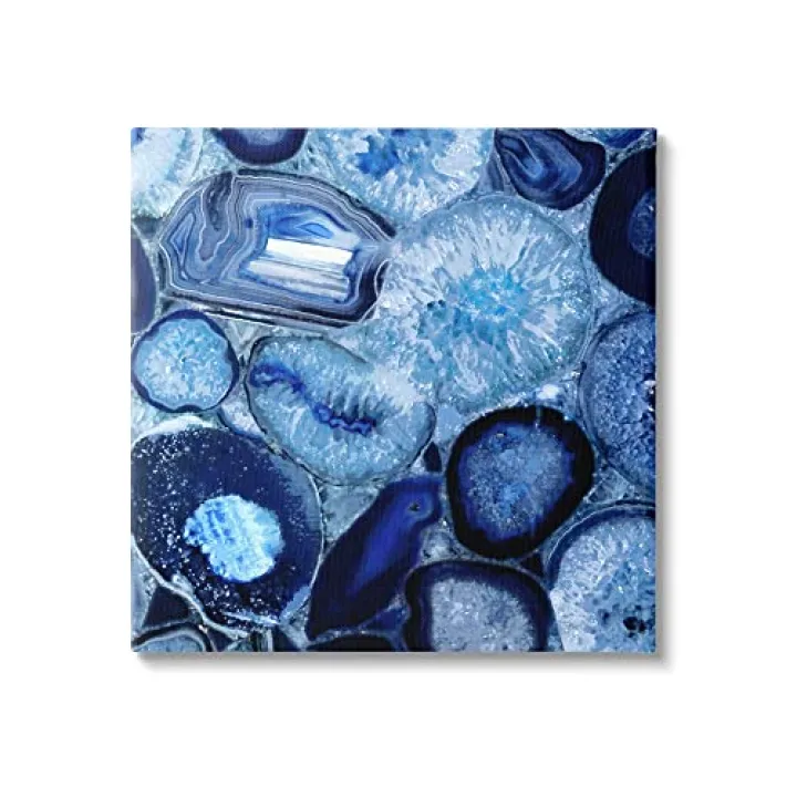 Stupell Industries Agate In Blue Natural Geodes Canvas Wall Art, Design by Danielle Carson