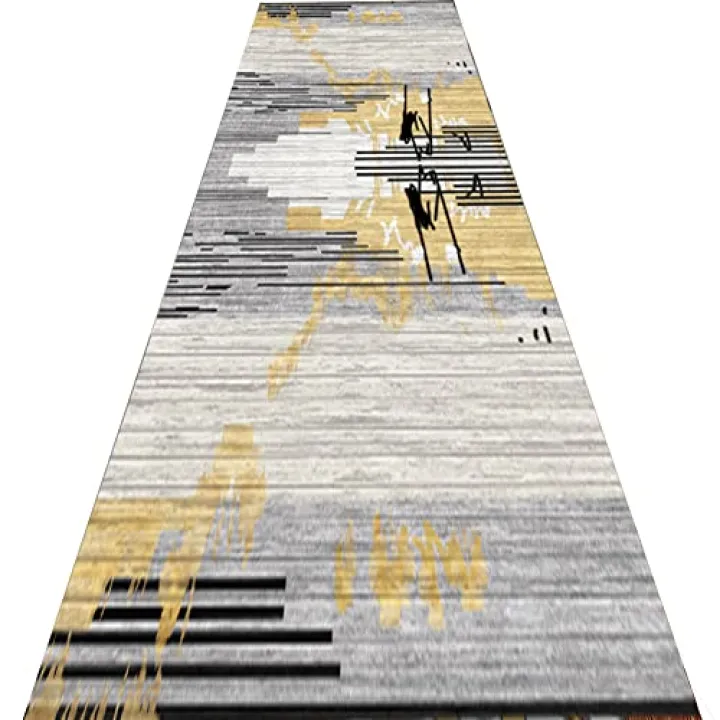 AVIITI Hallway Runner Rug with Rubber Backing Abstract Soft Area Rugs for Bedroom Living Room Kitchen Decorative Floor Mat,A,90x200cm(35x78inch)