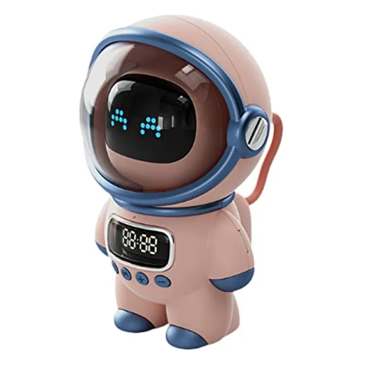 Garosa The Speaker AI Intelligent Voice Bluetooth Speaker Clock Alarm Clock Small Night Light Birthday Gift Decor for Home Party Outdoor Office ()