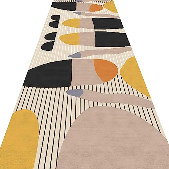 AVIITI Indoor Runner Rug with Rubber Backing Washable Living Room Area Rugs for Bedroom Entryway Laundry Room Bathroom Home Decorative Carpet,A,130x100cm(51x39inch)
