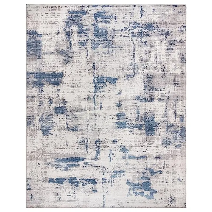Gertmenian Indoor Boho Accent Rug - 3x5 Small, Non Slip, Super Strong, Ideal for High Traffic Areas in Bedroom, Living Room, Kitchen - Cenis, Blue/Gray, 28550