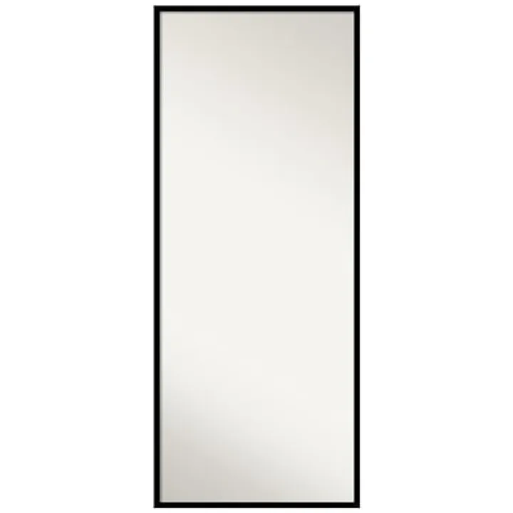 Amanti Art Black Full Length Mirror, 61x25 Black Gallery Deep Tall Free Standing Body Wall Mirror Full Length for Dressing, Modern Wood Frame, Lean on Floor or Hang, Wall Decor