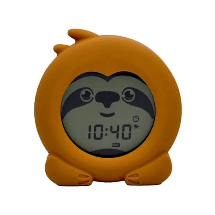 TensCare Sloth Clock – Sleep Trainer, Alarm and Night Light for Children, Teach Time with Day and Night Cycles | Useful Color Back Lit Screen, USB Powered and Soft Silicone