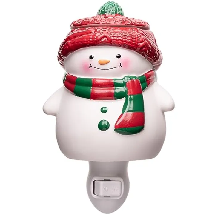 Scentsationals Plug-in Christmas Wax Warmer, Accent Wax Melt Warmer for Scented Wax - Holiday Collection - Electric Fragrance Plugin - Jimbo Snowman