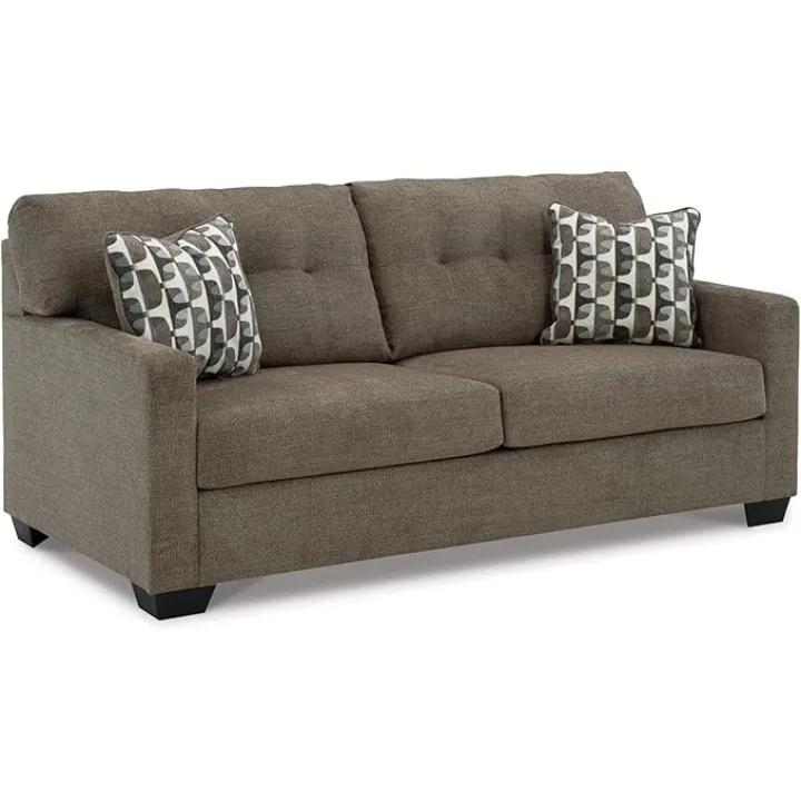 Signature Design by Ashley Mahoney Contemporary Tufted Sofa, Dark Brown