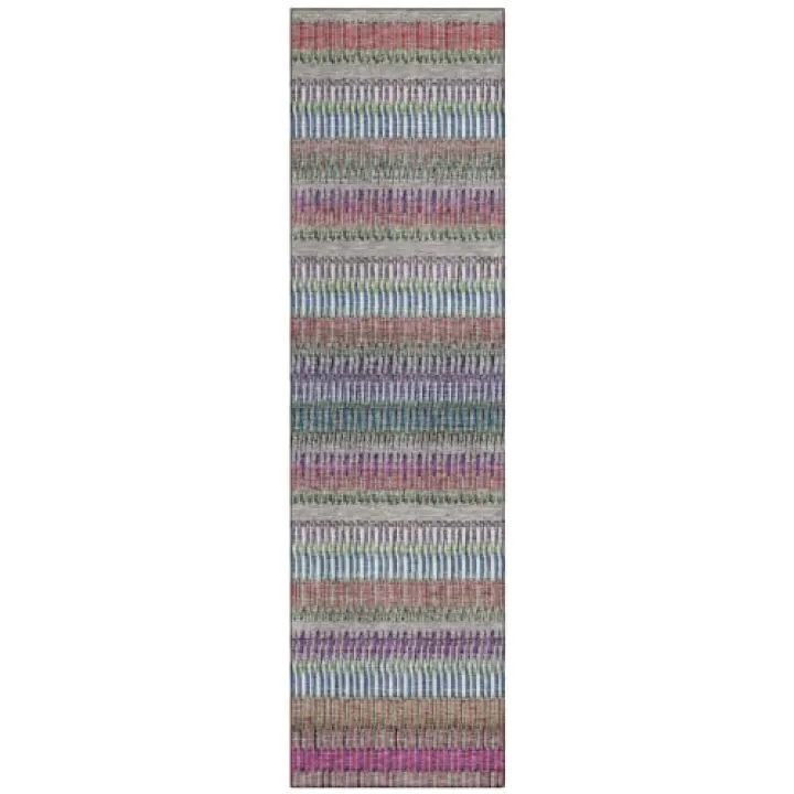 Addison Rugs Chantille ACN589 Taupe 2'3" x 7'6" Indoor Outdoor Hallway Runner Rug, Stain Resistant Washable Kitchen Area Carpet for Bathroom, Laundry and Bedroom Rug