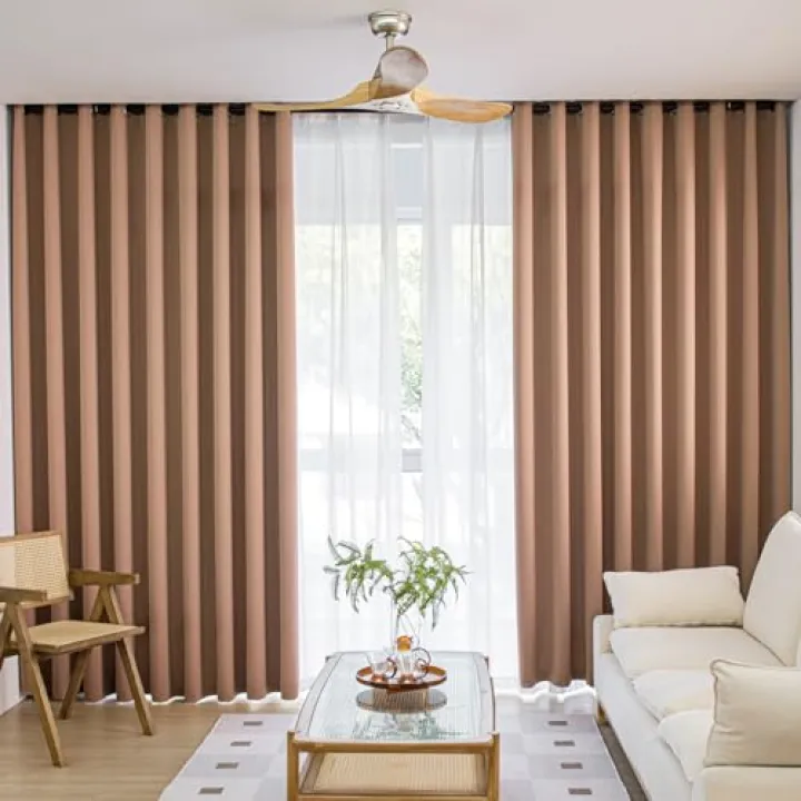 MOONVAN Windows Coffee Blackout Curtains 95 inches Long 2 Panels Set Grommet Blackout Drapes Energy Saving Noise Reducing Thermal Insulated for Bedroom Living Room Nursery