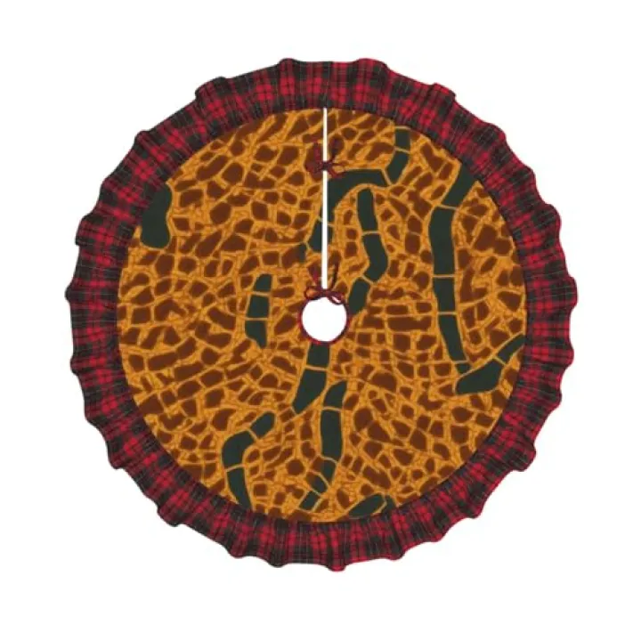 Vase Printed Patterns Print Christmas Tree Skirt Red Black Plaid Border Xmas Tree Skirt Holiday New Year Party Christmas Party Decor. 30 in 36 in 48 in