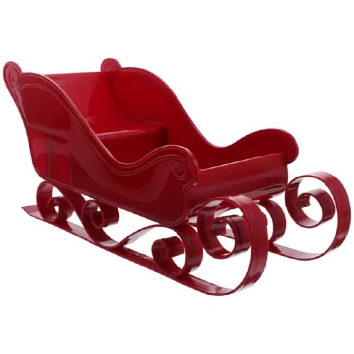 Homoyoyo Christmas Mini Sleigh Desk Top Decor Decorations Ornament Christmas Tree Hanging Sleigh Santa Sleigh Winter Decor Table Shelf Desk Fireplace Mantle Tabletop Sled