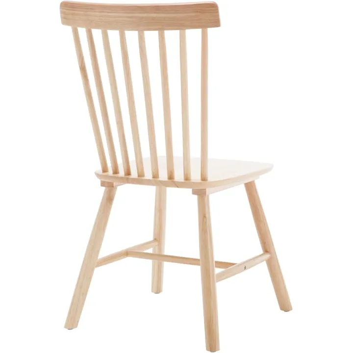 Kmax Dining Chairs Set of 6 Vintage Kitchen Chairs Windsor Chairs with Solid Wood Legs Country Farmhouse Style, Oak