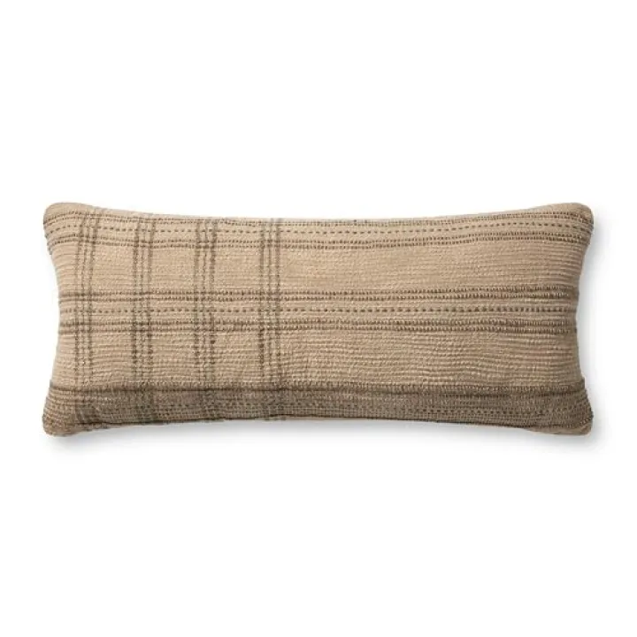 Loloi Angela Rose x Calista Collection PAR0018 Tan/Slate 13'' x 35'' Cover Only Pillow