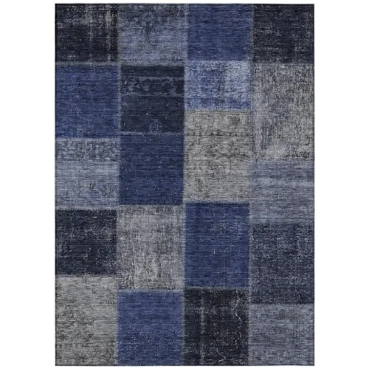 Addison Rugs Chantille ACN663 Navy 3' x 5' Indoor Outdoor Area Rug, Easy Clean, Machine Washable, Non Shedding, Bedroom, Entry, Living Room, Dining Room, Kitchen, Patio Rug